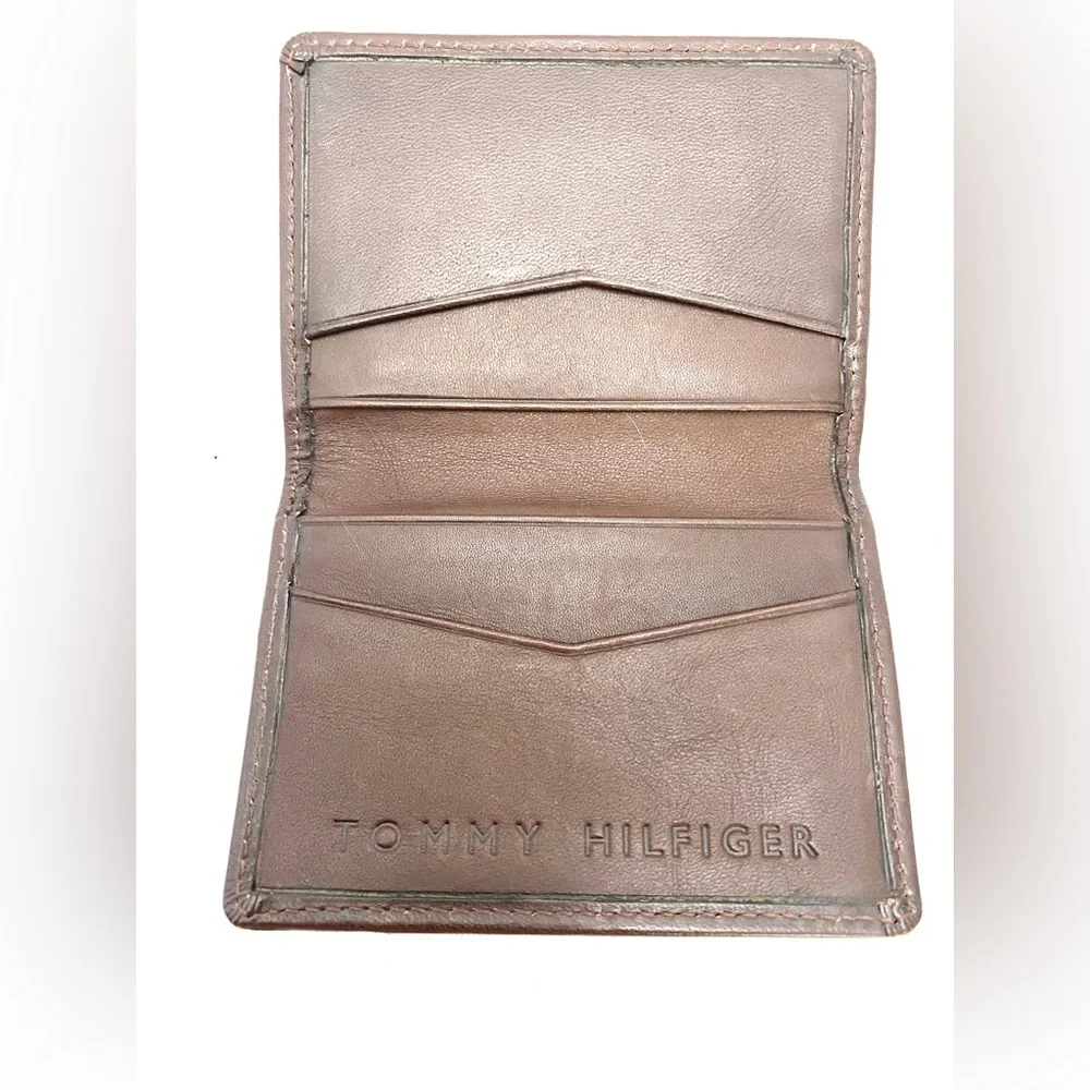 Tommy Hilfiger Mens Chocolate Brown Money Clip/Card Holder